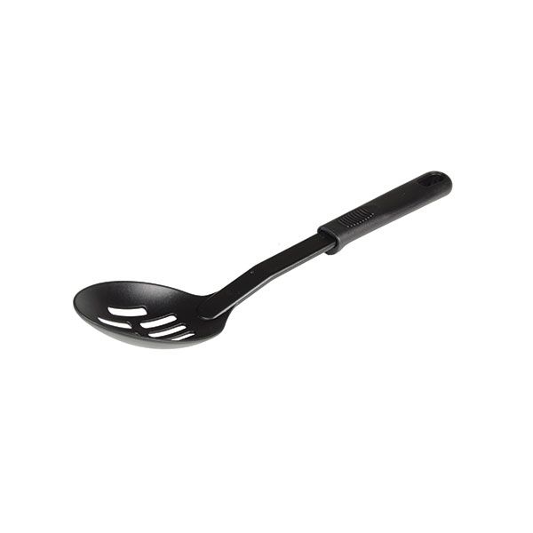 11-1/2" x 2-1/3" x 1-7/9", Slotted Spoon, High-Heat Nylon & Polypropylene Handle, Heat Resistant up to 410Â°F, Black Color