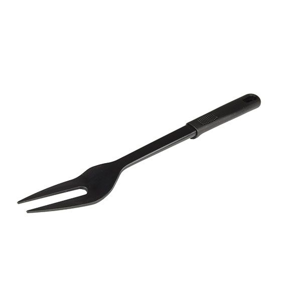 12-3/4" x 1-1/2" x 5/8", 2-Prong Fork, High-Heat Nylon & Polypropylene Handle, Heat Resistant up to 410Â°F, Black Color