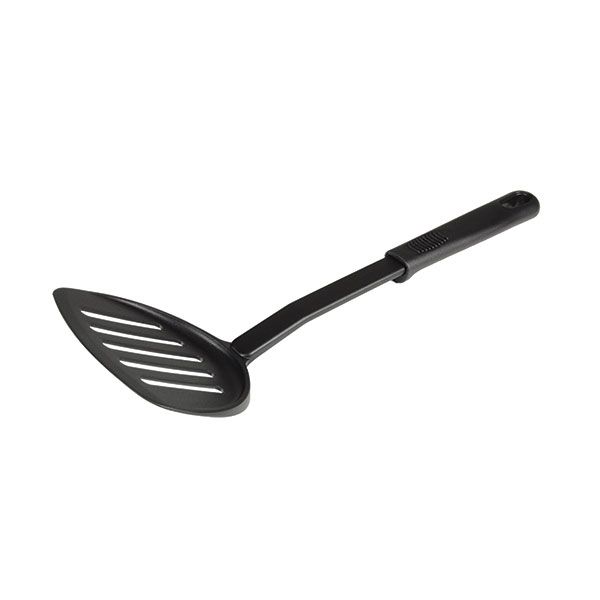 12" x 4" x 2-1/6", Slotted Turner, High-Heat Nylon & Polypropylene Handle, Heat Resistant up to 410Â°F, Black Color