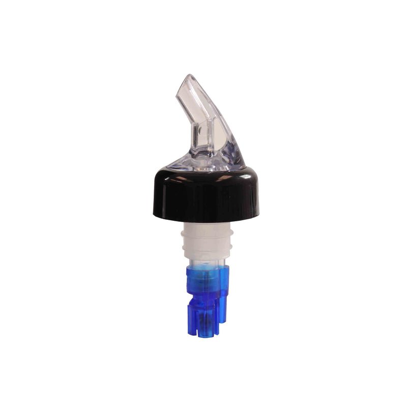 Thunder Group PLPR088C 7/8 Oz Liquor Pourer With Black Collar Plastic