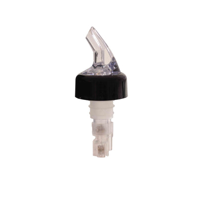 Thunder Group PLPR125C 1-1/4 Oz Liquor Pourer With Black Collar Clear Plastic
