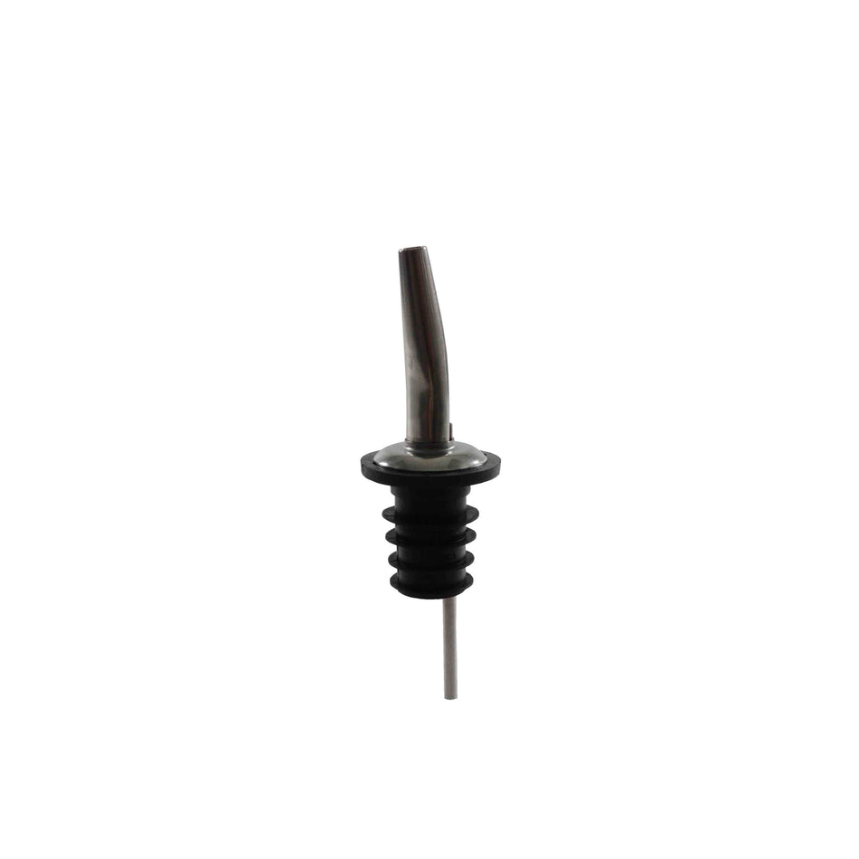 12 Pack 4-1/2" x 1-1/7" x 1-1/7" Tapered Liquor Pourer, Medium Flow, Stinless Steel, Color Coded, Fits Standard 750 ml liquor bottle