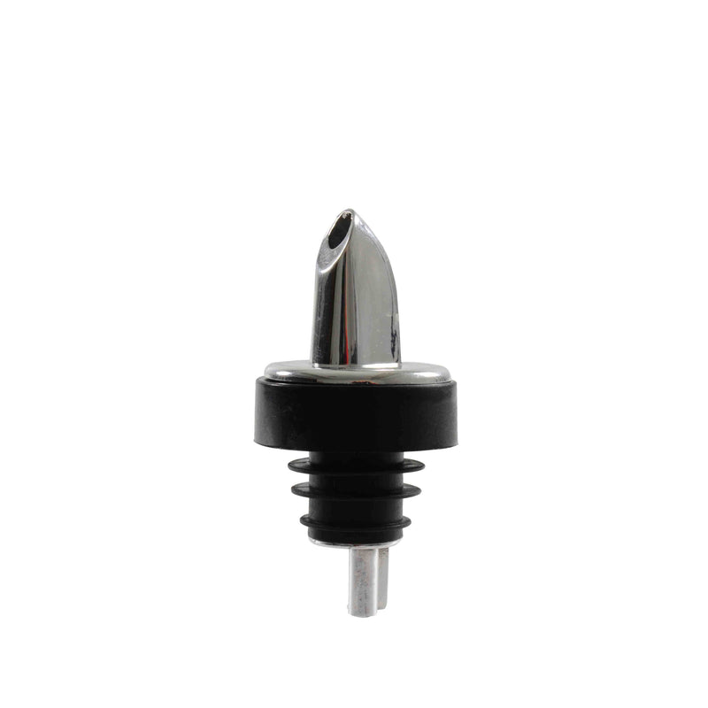 Thunder Group PLPR506S Liquor Pourer Chrome Soft Black Collar 12 Packs