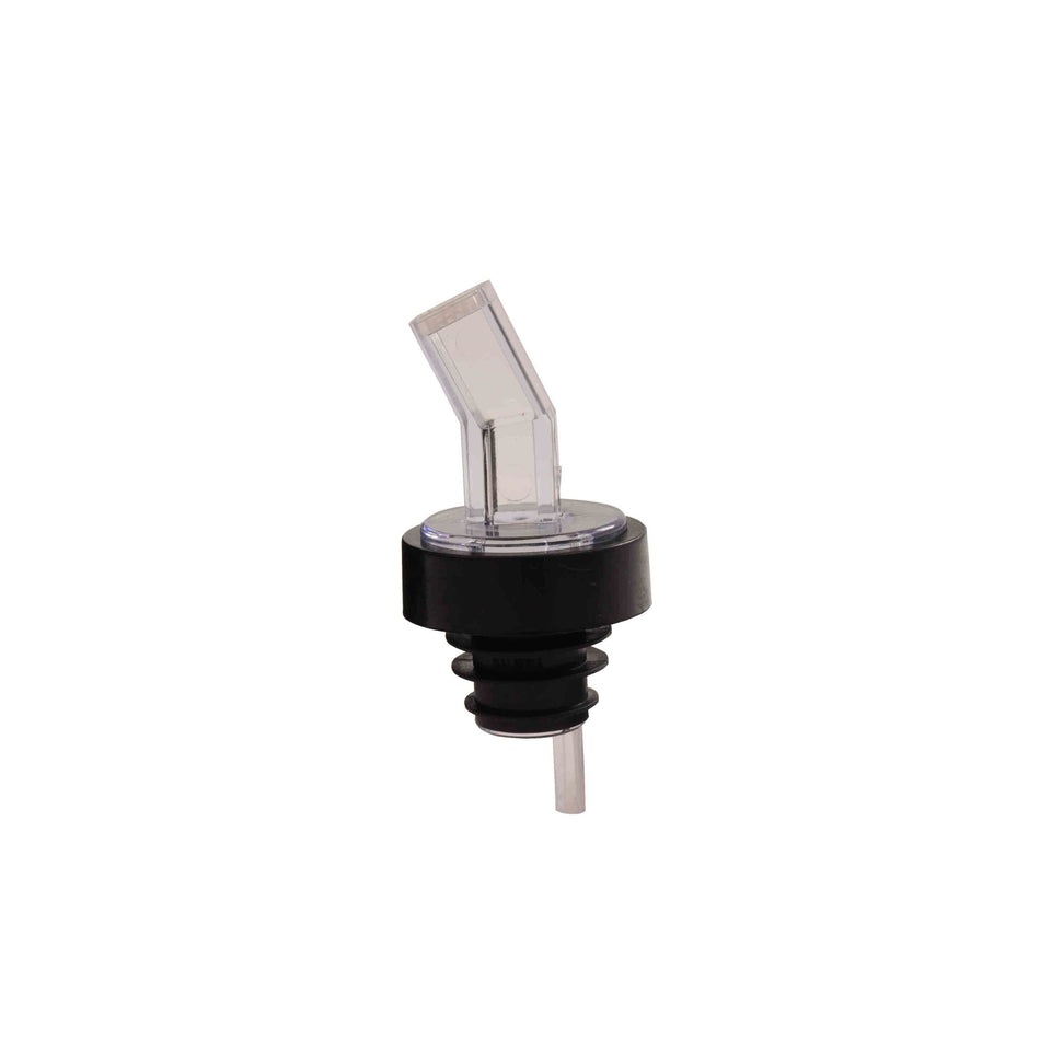 12 Pack 3-1/5" x 1-3/8" x 1-3/8" Liquor Pourer with Build-In Screen, Clear Color, Acrylonitrile, Color Coded, Fits Standard 750 ml liquor bottle