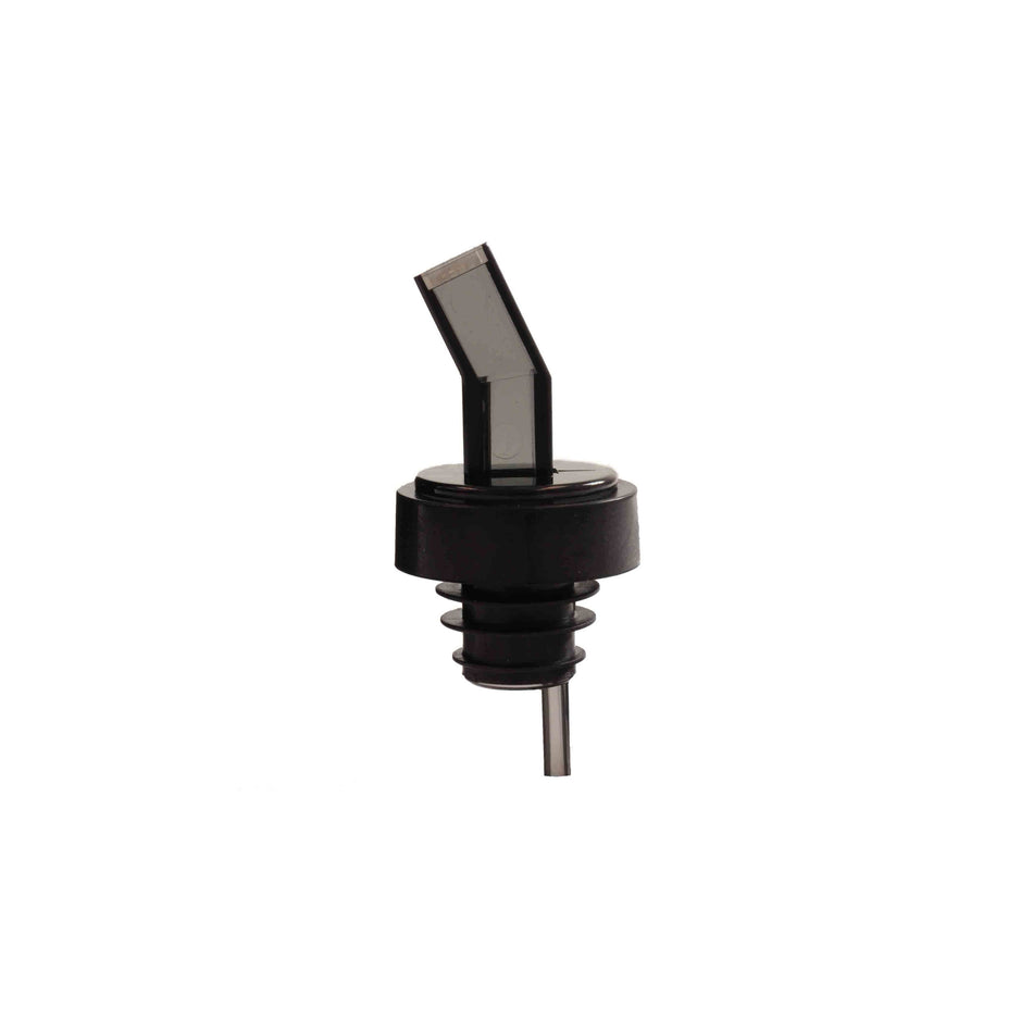 12 Pack 3-1/5" x 1-3/8" x 1-3/8" Liquor Pourer with Build-In Screen, Smoke Color, Acrylonitrile, Color Coded, Fits Standard 750 ml liquor bottle