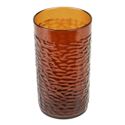 16 oz Amber Pebble Tumbler, Shatterproof SAN Plastic, 12-Pack (Thunder Group PLPTB016A)