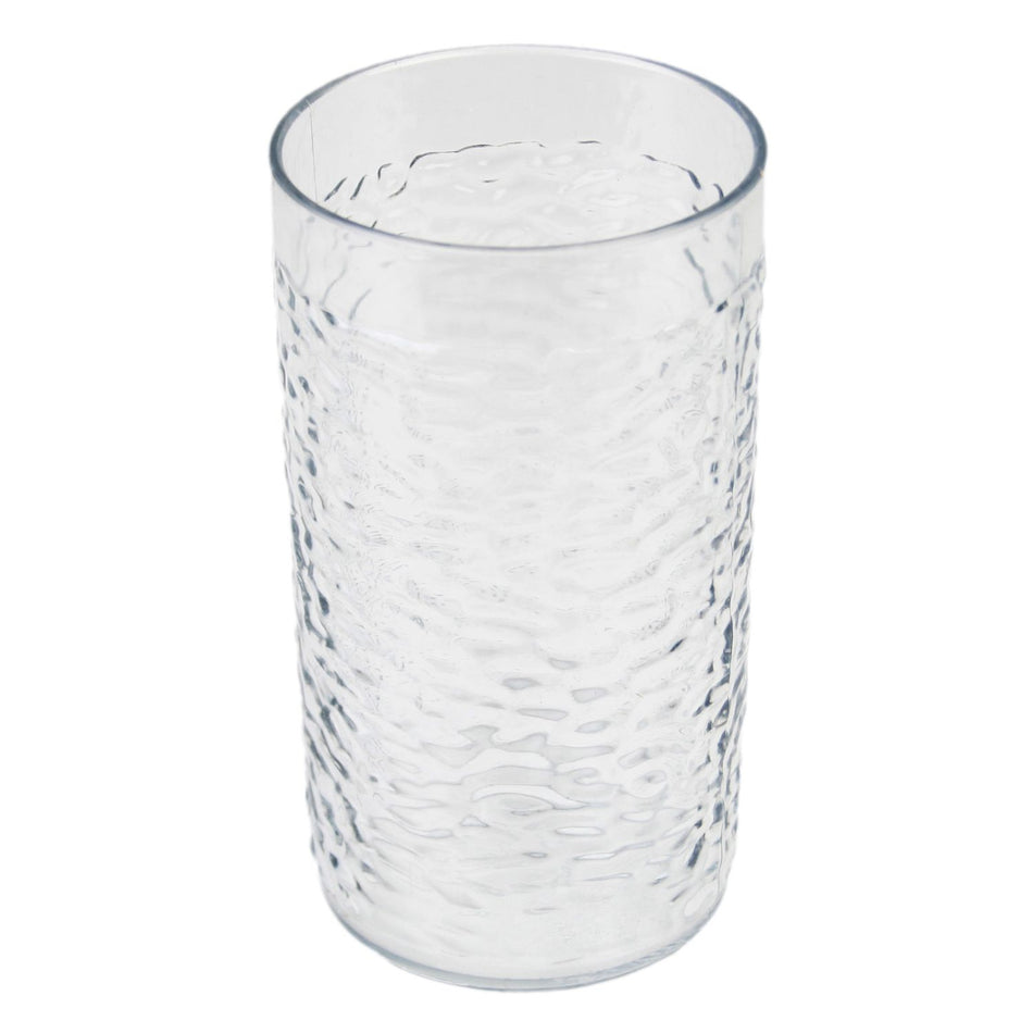 12 Pack 16 oz, 3" Diameter x 5-3/8" Height, Pebble Tumbler, Clear Color, Acrylonitrile styrene, Dishwasher Safe