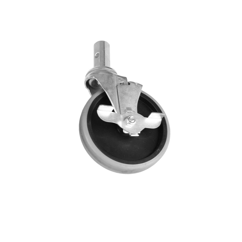Thunder Group PLRC005B 5 Inch Swivel Stem Caster Heavy Duty Locking Side Brake