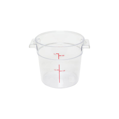 Thunder Group PLRFT301PC 1 Quart Round Food Storage Container Polycarbonate Clear