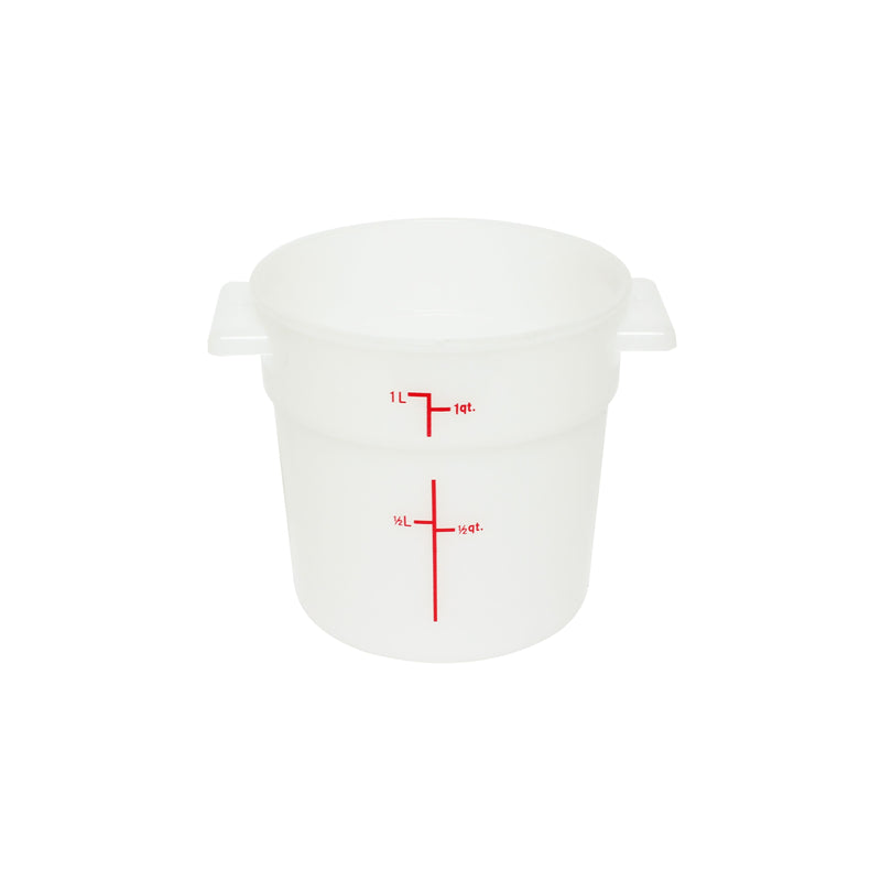 Thunder Group PLRFT301PP 1 Quart Round Food Storage Container Polypropylene White