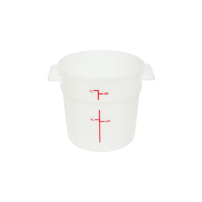 Thunder Group PLRFT301PP 1 Quart Round Food Storage Container Polypropylene White