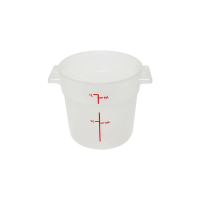 Thunder Group PLRFT301TL 1 Quart Round Food Storage Container Polypropylene Stain and Chemical Resistant