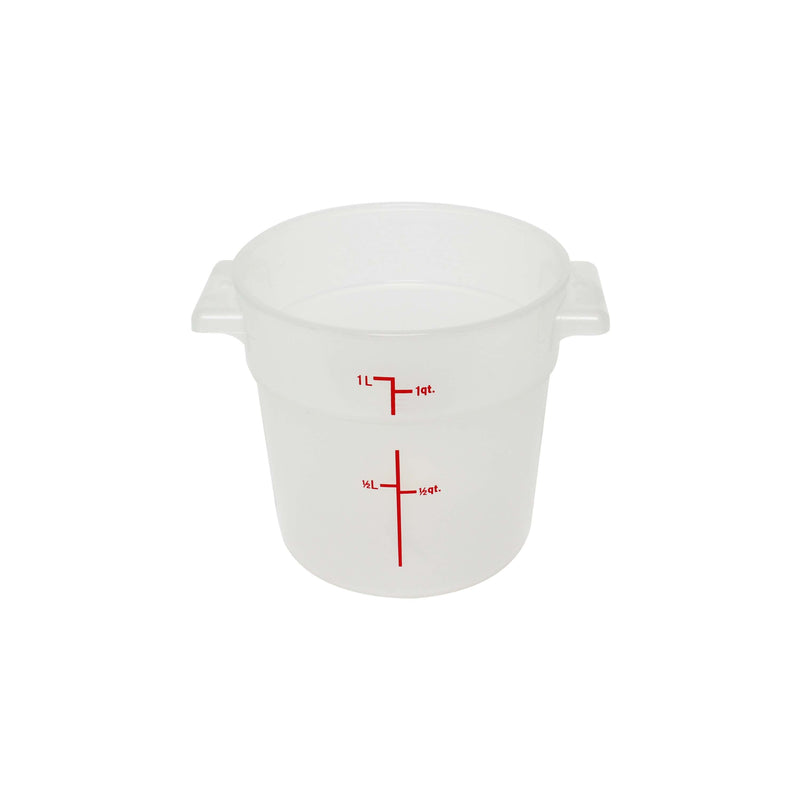 Thunder Group PLRFT301TL 1 Quart Round Food Storage Container Polypropylene Stain and Chemical Resistant