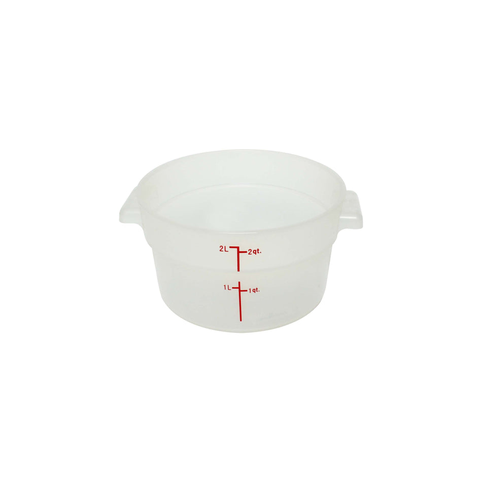 Thunder Group PLRFT302TL 2 Quart Food Storage Container Translucent Polypropylene and Chemical Resistant