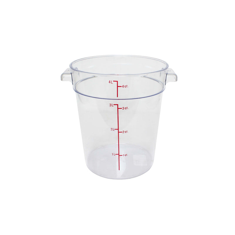 Thunder Group PLRFT304PC 4 Quart Food Storage Container Round Polycarbonate Shatter Scratch Resistant