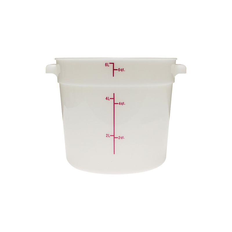 Thunder Group PLRFT306PP 6 Quart Food Storage Container Round Polypropylene Stain Resistant