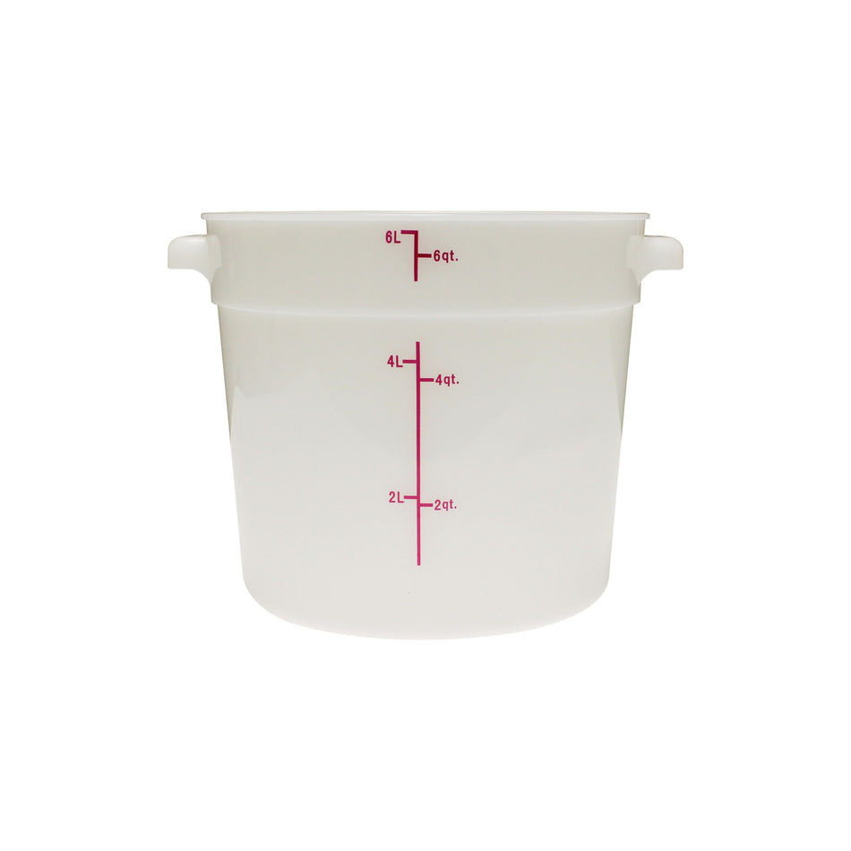 Thunder Group PLRFT306PP 6 Quart Food Storage Container Round Polypropylene Stain Resistant