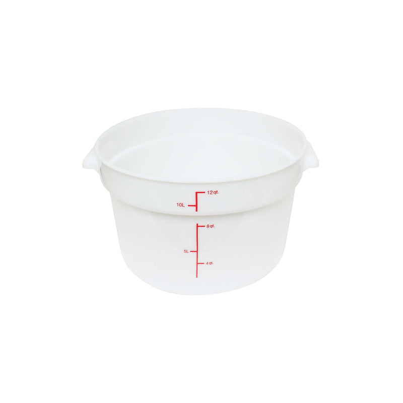 Thunder Group PLRFT312PP 12 Quart Round Food Storage Container Polypropylene White