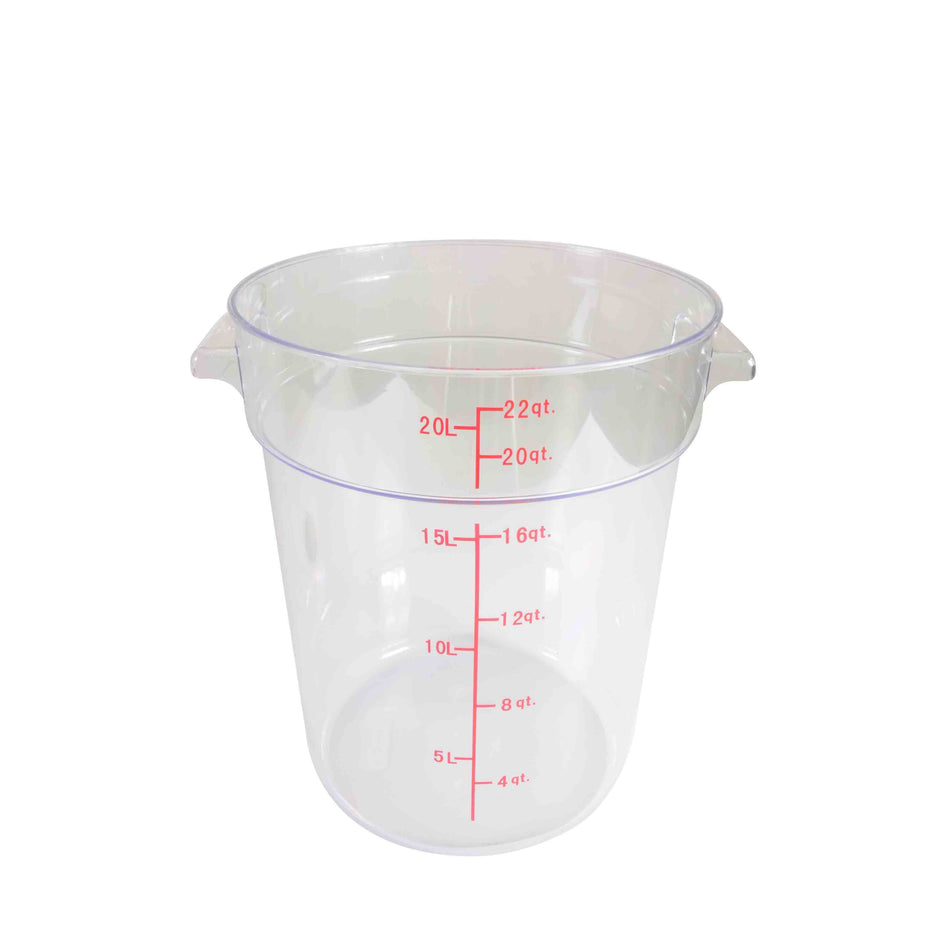 Thunder Group PLRFT322PC 22 Quart Round Food Storage Container Polycarbonate Clear
