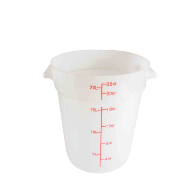 Thunder Group PLRFT322PP 22 Quart Round Food Storage Container Polypropylene White