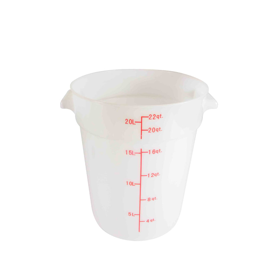 Thunder Group PLRFT322PP 22 Quart Round Food Storage Container Polypropylene White