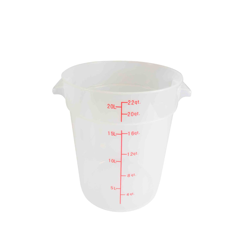 Thunder Group PLRFT322TL 22 Quart Round Food Storage Container Polypropylene and Chemical Resistant
