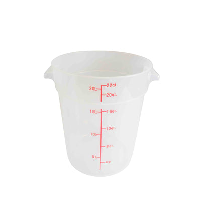 Thunder Group PLRFT322TL 22 Quart Round Food Storage Container Polypropylene and Chemical Resistant