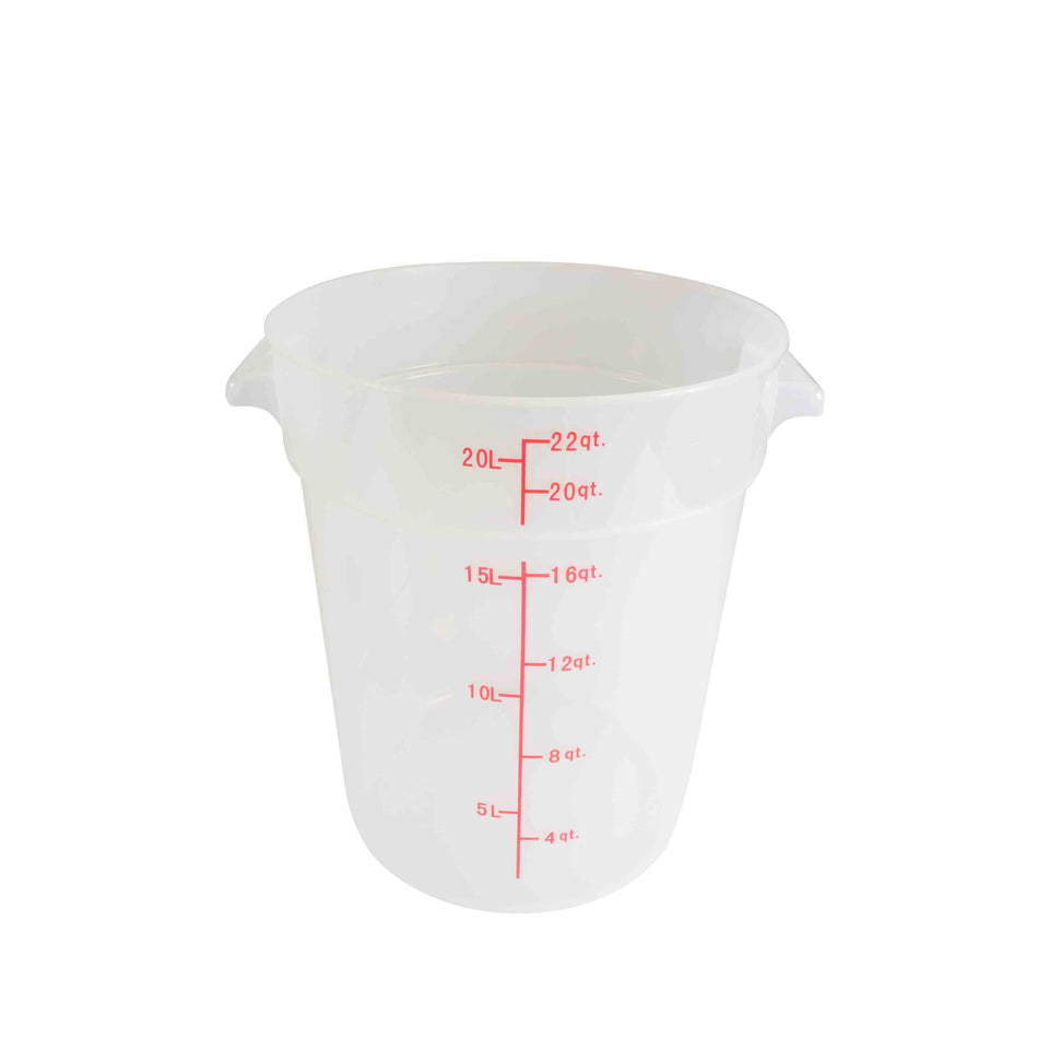 Thunder Group PLRFT322TL 22 Quart Round Food Storage Container Polypropylene and Chemical Resistant