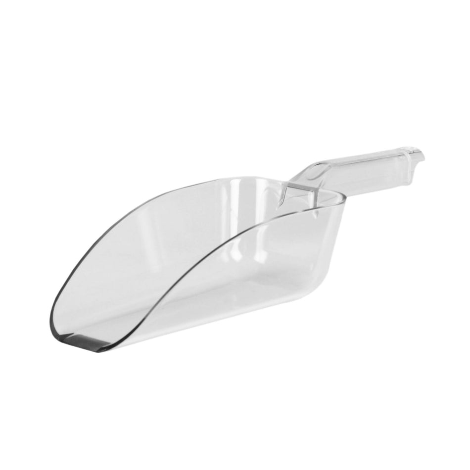 24 oz, 12-1/2" x 4" x 2-1/2", Ice Scoop, Clear Color, Polycarbonate, One-Piece, Dishwasher Safe, Break-Resistant, Shatter-Resistant, No Microwave, No Oven, NSF