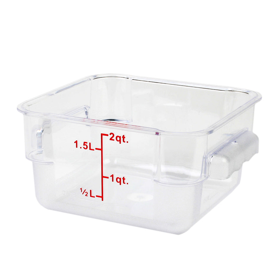 Thunder Group PLSFT002PC 2 Quart Polycarbonate Food Storage Container Clear