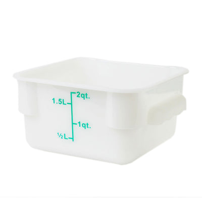 Thunder Group PLSFT002PP 2 Quart Square Food Storage Container Polypropylene White