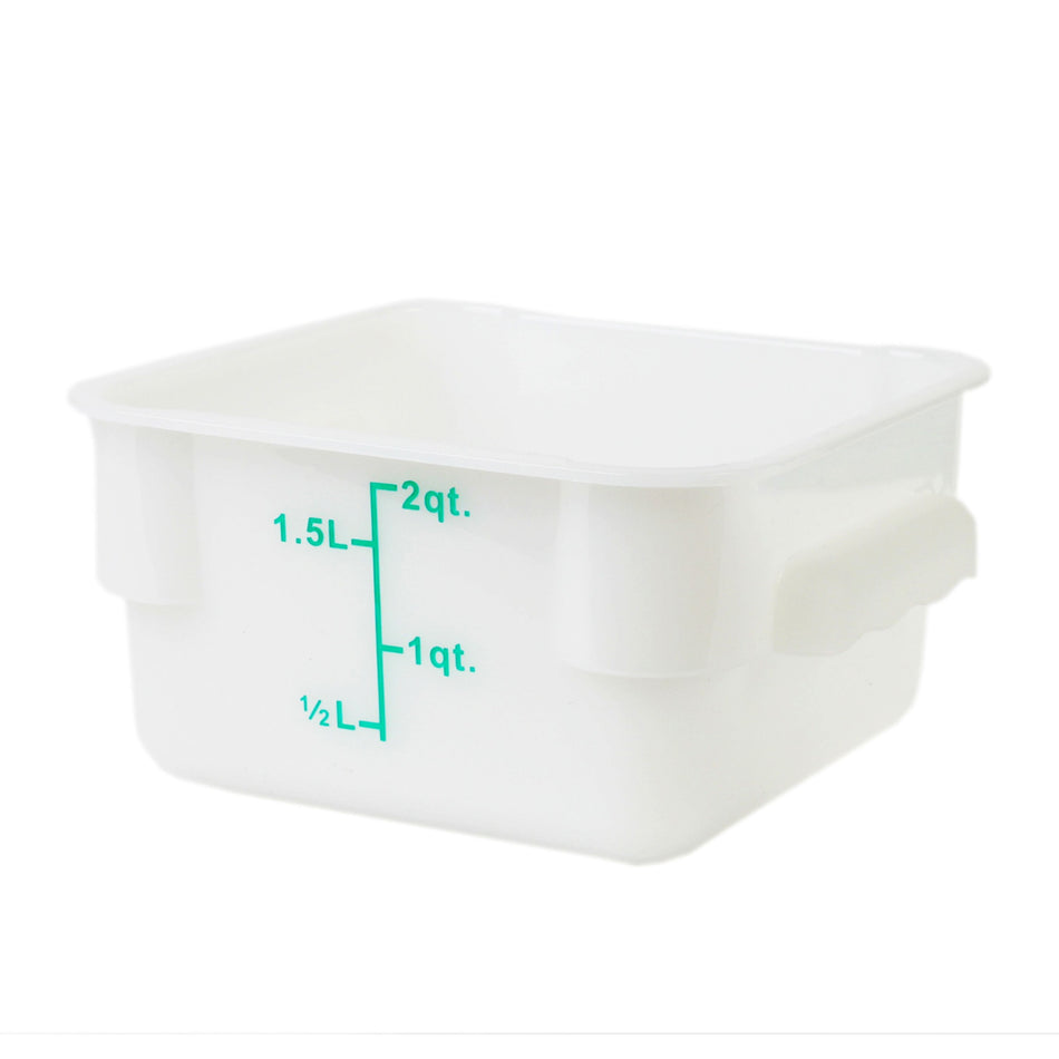 Thunder Group PLSFT002PP 2 Quart Square Food Storage Container Polypropylene White