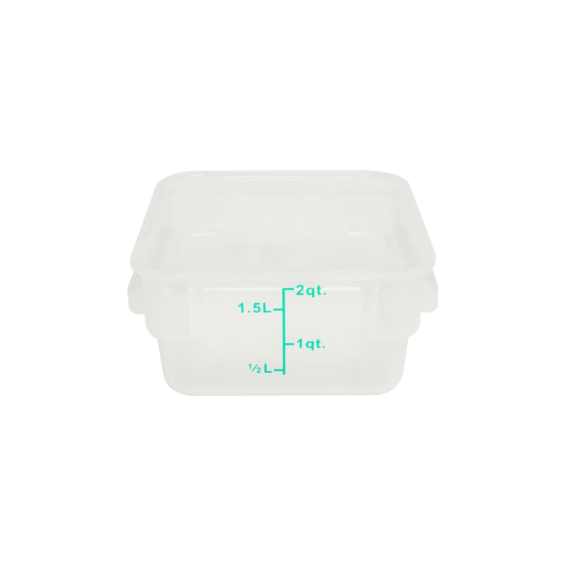 Thunder Group PLSFT002TL 2 Quart Square Food Storage Container with Translucent Polypropylene