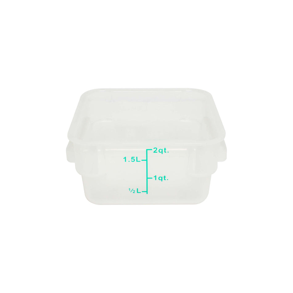 Thunder Group PLSFT002TL 2 Quart Square Food Storage Container with Translucent Polypropylene