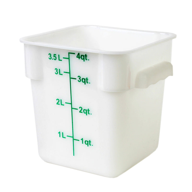 Thunder Group PLSFT004PP 4 Quart Square Food Storage Container Polypropylene Scratch Resistant