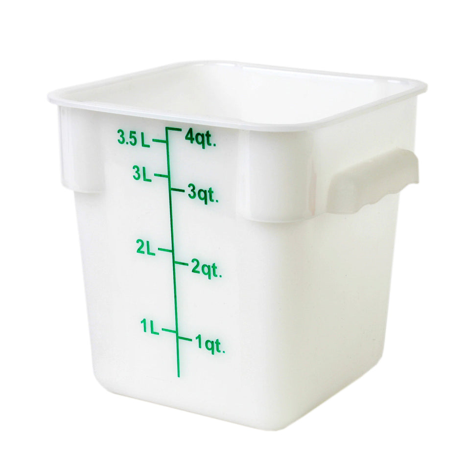 Thunder Group PLSFT004PP 4 Quart Square Food Storage Container Polypropylene Scratch Resistant