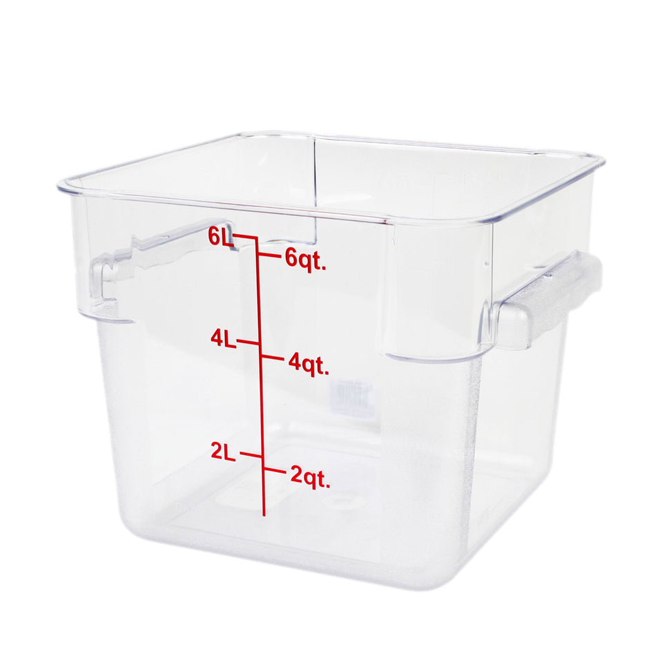 Thunder Group PLSFT006PC 6 Quart Food Storage Container Scratch and Break Resistant Polycarbonate
