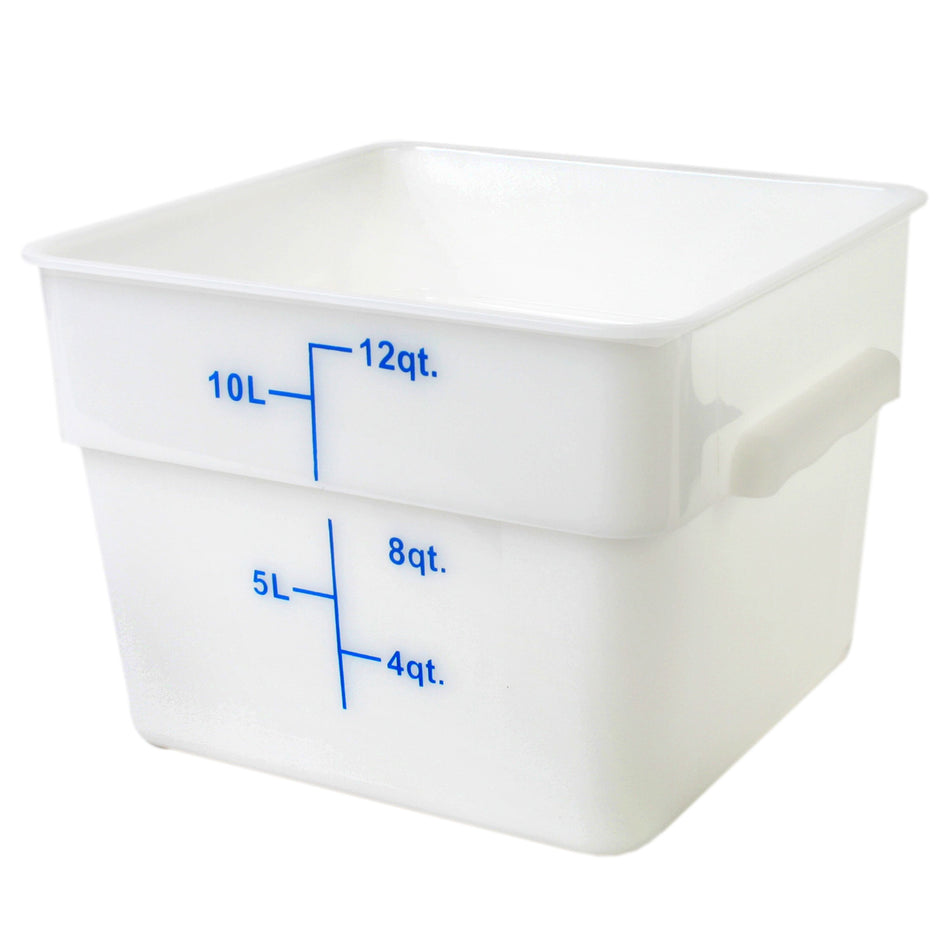 Thunder Group PLSFT012PP 12 Quart Scratch and Break Resistant Food Storage Container Polypropylene White