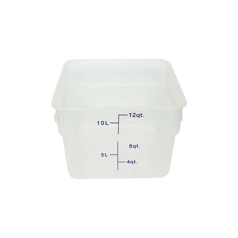 Thunder Group PLSFT012TL 12 Quart Square Food Storage Container Stain and Chemical Resistant