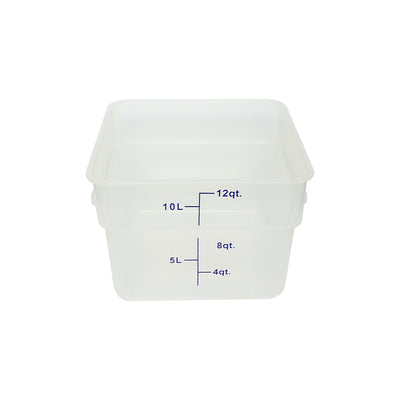 Thunder Group PLSFT012TL 12 Quart Square Food Storage Container Stain and Chemical Resistant