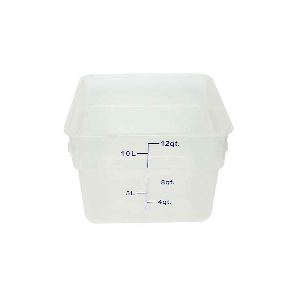 Thunder Group PLSFT012TL 12 Quart Square Food Storage Container Stain and Chemical Resistant