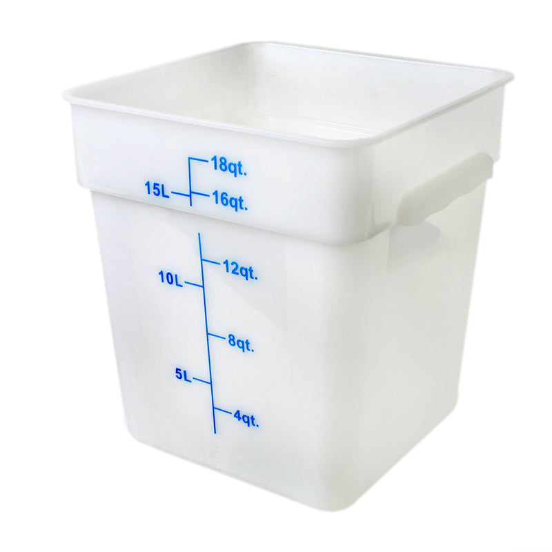 Thunder Group PLSFT018PP 18 Quart Square Food Storage Container Polypropylene