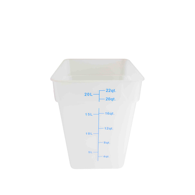 Thunder Group PLSFT022TL 22 Quart Square Food Storage Container with Stain and Chemical Resistance