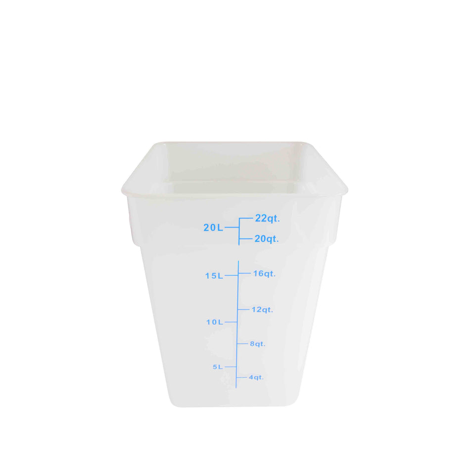 Thunder Group PLSFT022TL 22 Quart Square Food Storage Container with Stain and Chemical Resistance