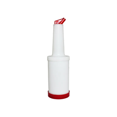 Thunder Group PLSNP01R 1 Quart Drink Bar Mix Pourer Red with Spout Cap Plastic