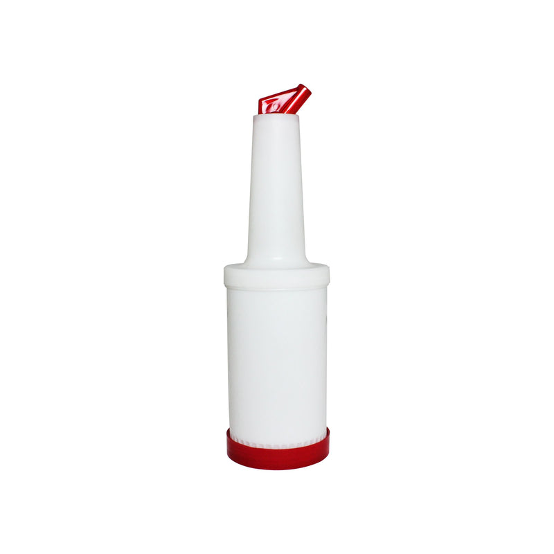 Thunder Group PLSNP01R 1 Quart Drink Bar Mix Pourer Red with Spout Cap Plastic