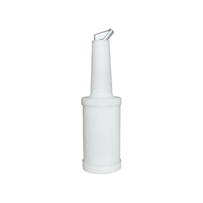 Thunder Group PLSNP01W 1 Quart Storer and Pour Plastic White with Color-coordinated Spout and Cap
