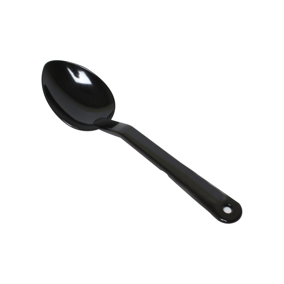 12 Pack 11" x 2-7/8" x 1-3/4", Solid Serving Spoon, Black Color, Polycarbonate, One-Piece, Dishwasher Safe, Break-Resistant, Shatter-Resistant, Color Coded, No Microwave, No Oven, NSF