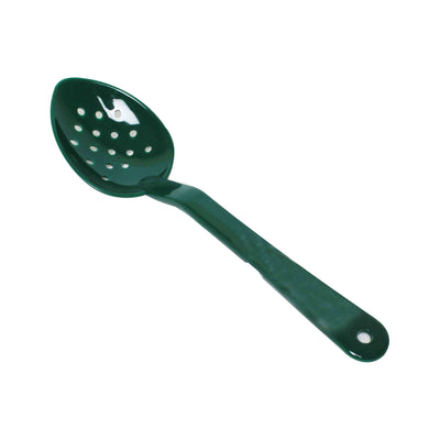Thunder Group PLSS113GR 11 Inch Perforated Serving Spoon Plastic Green