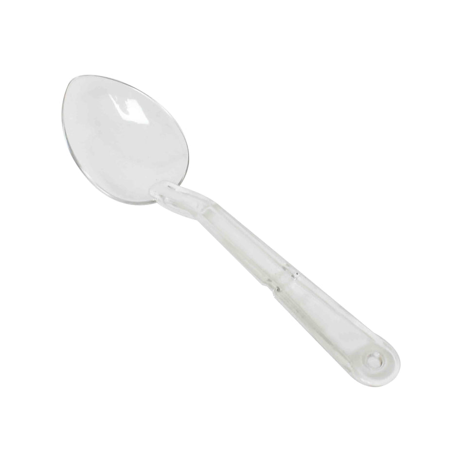 12 Pack 13" x 2-7/8" x 1-5/8", Solid Serving Spoon, Clear Color, Polycarbonate, One-Piece, Dishwasher Safe, Break-Resistant, Shatter-Resistant, Color Coded, No Microwave, No Oven, NSF